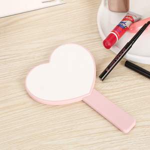 Miroir de maquillage cosmétique en résine de <span class=keywords><strong>coeur</strong></span> simple face Portable accessoire de beauté portable mignon pour outil de maquillage personnalisé de voyage - Product Image 6
