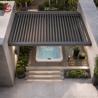 Fabricant de pergolas extérieures en aluminium, gazebo à toit pliant avec auvent rétractable motorisé pour la fourniture de projets