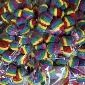 Disponibile, MOQ 1 pezzo, Hacky Sack Footbag, Palline da giocoleria fatte a mano e lavorate a maglia per bambini - Product Image 5