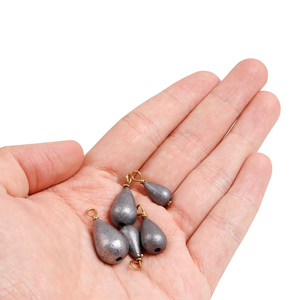Plomb de pêche en forme de goutte avec anneau, plomb de lancer longue portée avec anneau, plomb de pêche torsadé avec anneau, plomb de pêche à lancer avec anneau - Product Image 3