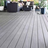 Revêtement de terrasse WPC co-extrudé de luxe, revêtement de sol en bois-plastique de haute qualité, durable, imperméable, pour villa, cour, terrasse