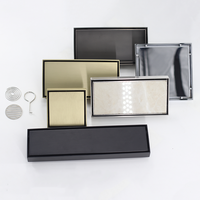 Ralo Linear de Chuveiro Invisível Escovado 15x15cm para Banheiro, em Aço Inoxidável 304, com Inserção para Ladrilho, para Reforma de Banheiros Personalizados