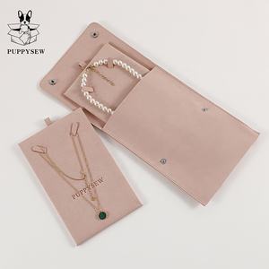 Sac à bijoux en microfibre PUPPYSEW avec logo, pochette à bijoux de haute qualité avec insert, sac cadeau, pochette à collier en velours avec insert - Product Image 1