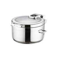 Ensemble de chauffe-plats de luxe en acier inoxydable SUS 304, réchaud hydraulique, cuisinière à induction alimentaire avec plaque chauffante pour la restauration