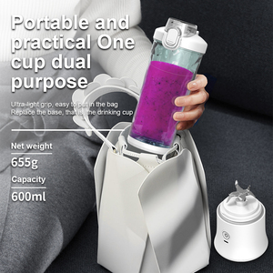 Blender portable 600 ml grande capacité, rechargeable par USB, avec matériau Tritan sans BPA, OEM/ODM pour les voyages et la maison - Product Image 5