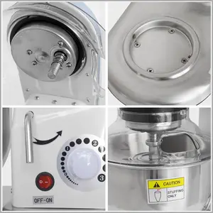 XEOLEO Commercial 5L/7L/10L mélangeur planétaire 500W support électrique farine alimentaire pâte mélangeur robot culinaire <span class=keywords><strong>batteur</strong></span> <span class=keywords><strong>à</strong></span> <span class=keywords><strong>oeufs</strong></span> avec bol - Product Image 5