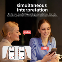 Traducteur vocal compact et portable multilingue avec interprétation simultanée, IA en temps réel, pratique orale, chargement Type-C, rare