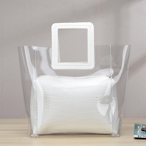 2020 Phiên Bản Hàn Quốc Mới Của Túi Nữ Trong Suốt Jelly Nhiều Màu Trong Suốt Túi Xách Tay Thời Trang Túi Da Cho Nữ - Product Image 3