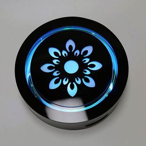 Base de Luz Láser para Hookah, Recargable por USB, Bandeja de Cigarrillos con Campo de Fuerza Láser Colorido, Rotación de 360 Grados, Metal y Vidrio - Product Image 2