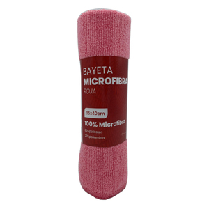 Bayeta Microfibra Roja 35x40cm 100% Microfibra Multiusage - Product Image 1