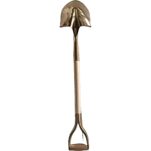 Pala Dorada <span class=keywords><strong>518</strong></span> con Rastrillo de Flores y Mango de Madera, Pala Multiusos para Supervivencia, Camping y Jardinería, para Bricolaje - Product Image 2