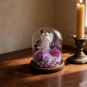 Rosa Eterna Sotto Cupola, Fiore Preservato, <span class=keywords><strong>Regalo</strong></span> Romantico per Moglie, <span class=keywords><strong>Fidanzata</strong></span>, <span class=keywords><strong>Anniversario</strong></span>, Compleanno - Product Image 5