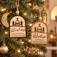 Pafu Décorations de Ramadan en gros, Panneau suspendu islamique personnalisé en bois pour la porte, Eid Mubarak, Nom de famille, Décoration de la maison, Mosquée