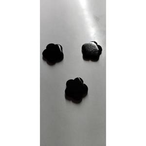 Flor tallada en ónix negro de 18x18mm, piedra preciosa de ónix, ónix tallado en forma de flor, piedra de ónix negra suelta - Product Image 3
