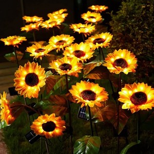 <span class=keywords><strong>Luces</strong></span> <span class=keywords><strong>Solares</strong></span> de Jardín con Forma de Girasol, <span class=keywords><strong>Luces</strong></span> <span class=keywords><strong>Solares</strong></span> Impermeables <span class=keywords><strong>para</strong></span> Exteriores, <span class=keywords><strong>para</strong></span> Jardín, <span class=keywords><strong>Patio</strong></span> Trasero, Camino, Terraza, Porche, Primavera - Product Image 4