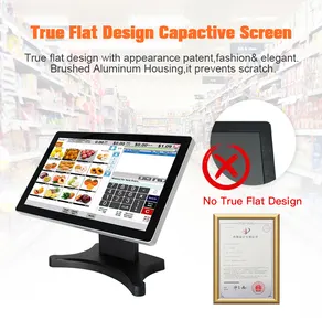 Finestre di vendita al dettaglio o android raspberry pi skimmere epos sistema touch screen 15.6 pollici