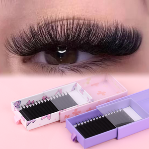 Tự fanning Lash mở rộng khay chất lượng tốt nhất tối và Fluffy eylashs lông mi mở rộng - Product Image 4