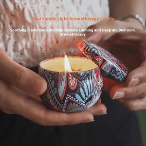 사용자 정의 4.4 OZ 향초 오래 지속되는 향수 수제 럭셔리 빈티지 주석 소이 왁스 생일 - Product Image 6