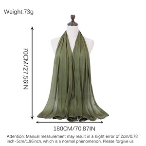 Nuevos Turbantes Suaves y Lisos para Mujer, Pañuelos con Sensación de Seda Brillante, Hijab de Crepé Arrugado, Chal Brillante Liso, Pañuelo Musulmán para Mujer - Product Image 2
