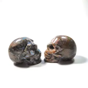 HY Offre Spéciale naturel indien Agate cristal sculpture crânes guérison sculpture