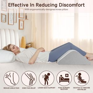 Almohada Triangular <span class=keywords><strong>de</strong></span> Espuma para Piernas y Rodillas, Cojín Triangular Personalizado para Elevación <span class=keywords><strong>de</strong></span> Pies, Rodillas y Piernas, Almohada Ortopédica para Dormir, Cuña para <span class=keywords><strong>la</strong></span> Espalda y <span class=keywords><strong>la</strong></span> <span class=keywords><strong>Cama</strong></span> - Product Image 6