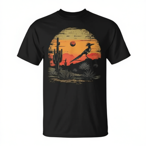 Camiseta Roadrunner Bird Desert Landscape Cactus Arizona Texas Nevada - Product Image 2
