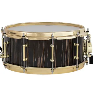 2024 new style exotic wood shell golden hardware die-cast hoops professional snare drum