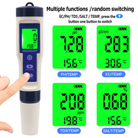 Stylo de testeur de qualité de l'eau industrielle EZ-9909A 5 en 1 moniteur de détecteur de haute qualité PH/EC/TDS/Temp/conductivité pour la mesure de pureté