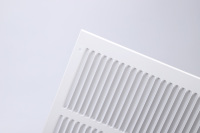 Grille de retour d'air carrée en acier au design moderne, revêtement poudré, durable, pour salon et atelier