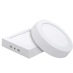 Dimmable 6W 12W 18W 24W lumière ronde/carrée vers le bas Surface LED panneau de plafond, led panneau lumineux