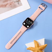 Tali jam desain baru untuk Iwatch seri 44/38mm tali silikon ukir Floral untuk gelang bunga terukir seri Iwatch