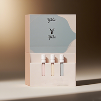 Scatola Pieghevole in Carta con Finestra in PVC Trasparente per Campioni di Profumo 3 ml 5 ml 10 ml, Logo Personalizzato, per Cosmetici e Rossetti