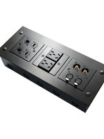 Panel de módulo de pared de aleación de aluminio engrosado con toma de corriente, red de audio y USB tipo D