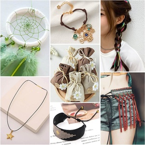 Corda in Nylon Satinato Resistente 1MM Intrecciata Ecologica ad Alta Tenacità per <span class=keywords><strong>Macramè</strong></span>, <span class=keywords><strong>Nodi</strong></span> Cinesi e Fai-da-Te per Scarpe e Capelli - Product Image 4