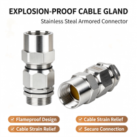 Presse-étoupe blindé en acier inoxydable IP68, connecteur antidéflagrant pour câblage sur site et panneau de commande M20 M25 M32 M40 M50 M63*1.5