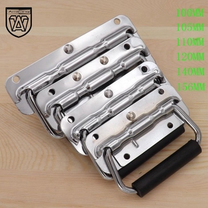 Anwang 439 Chrome Plated Steel Folding Handle with Rubber Grip for Toolbox and <b>Wooden</b> <b>Crate</b> - Product Image 5