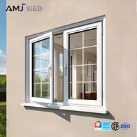 Ventanas Abatibles Laterales de Aluminio con Rotura de Puente Térmico 3x4 para Proyectos de Villas, Emiratos Árabes Unidos