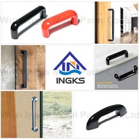 Manijas y Perillas de Plástico para Muebles, Manija de Nylon Negra en Forma de U para Barcos y Puertas, Duradera y Resistente, Personalizable