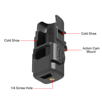 Haute qualité léger pour DJI OSMO poche 3 étui de protection de caméra chaussure froide Extension support support poche 3 Cage de Protection