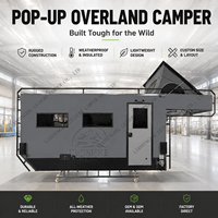 Caisse de camping tout-terrain pour pick-up à plateau plat, avec parois rigides, entièrement équipée, pour expéditions, pièces de pick-up