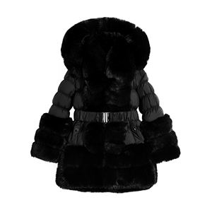 Giubbotto Parka personalizzato per ragazze di spessore finto cappuccio di pelliccia per bambini <span class=keywords><strong>cappotto</strong></span> <span class=keywords><strong>invernale</strong></span> per ragazze - Product Image 5