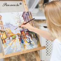 Kit de pinceaux pour peinture acrylique avec couteau à palette, pour débutants, gouache, huile, visage, 26 pièces