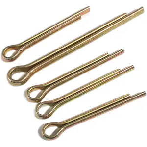 DIN 94-1983 sarı galvanizli Cotter Pin kelepçe u-şekilli süngü karbon çelik emniyet cıvata kilidi