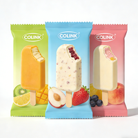 Sacs d'emballage pour sucettes glacées imprimés sur mesure, thermoscellables, de qualité alimentaire, résistants au congélateur, enveloppes en plastique pour desserts glacés