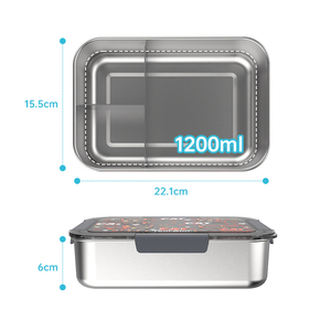 Lonchera de Acero Inoxidable Personalizada con Logotipo, a Prueba de Fugas, Duradera, para Niños Pequeños, <span class=keywords><strong>Bentobox</strong></span> - Product Image 3
