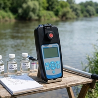 Analizador Portátil de Calidad del Agua Multiparamétrico con Tecnología de Detección Dual, Bluetooth/4G y USB Tipo-C para Tratamiento de Aguas Residuales