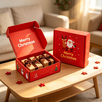 Boîtes d'expédition en carton ondulé personnalisées pour Noël, petites séries, faible MOQ, emballages cadeaux pour l'envoi et l'emballage festifs