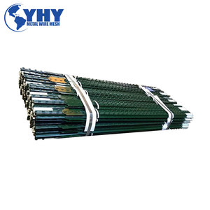 <span class=keywords><strong>Poteau</strong></span> en acier peint vert avec clous et <span class=keywords><strong>base</strong></span> en forme de spatule pour clôture de ferme - Product Image 3