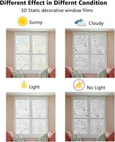 Film adhésif statique PVC sans colle, décoratif moderne pour vitres, imperméable, effet arc-en-ciel, film de confidentialité pour fenêtre, protection UV, salon