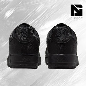 Kobe Bryant <span class=keywords><strong>X</strong></span> <span class=keywords><strong>Nike</strong></span> Air Force 1 Low 'triple Black' Zapatos casuales de lujo Zapatillas deportivas casuales para hombre - Product Image 4